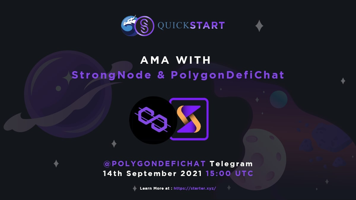 StrongNodeEdge's tweet photo. Link up with us as we go live for the #AMA with Polygon Defi Chat featuring our CEO and Co-founder Daniel Saito
on 14th September 20210 at 15:00 UTC / 11:00 AM EST. ⏰
Meeting place ➡️
https://t.co/hvXyZeLOet
See you later! 🙌
#StrongNodeIDO
#StrongNodeEdge https://t.co/7Q9dqg56sA