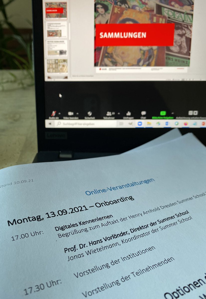 Virtueller Auftakt der diesjährigen Henry Arnhold Dresden Summer School 2021 zu „Kultur. Macht. Demokratie. Kulturinstitutionen als Orte der Demokratiebildung“
<a href="/SLUBdresden/">SLUB Dresden</a> <a href="/tudresden_de/">TU Dresden</a> <a href="/MHMDresden/">MilHistMuseumBw</a> @DHMDresden <a href="/skdmuseum/">Staatliche Kunstsammlungen Dresden</a> #DSS21