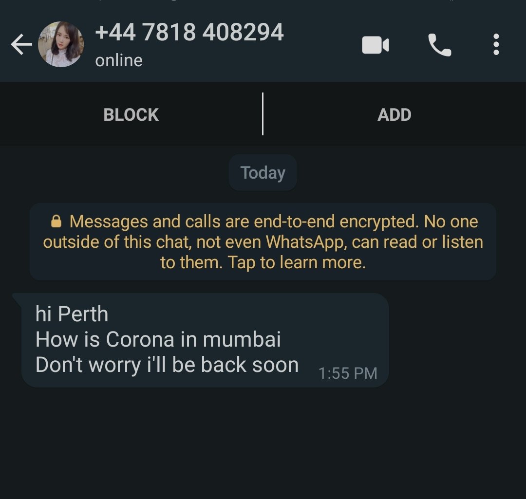 Whatsapp chat no in Mumbai