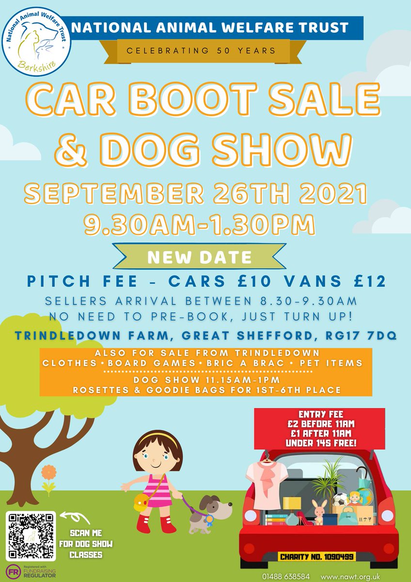NAWTBerkshire's tweet photo. NEW EVENTS ALERT! Our Car Boot sale and Dog Show are coming up and you are all invited! Join us, grab a bargain, enter your dog into a class and help us raise money for unwanted and abandoned domestic and field animals! Can we get some retweets to spread the news? https://t.co/7DDgP64Nac