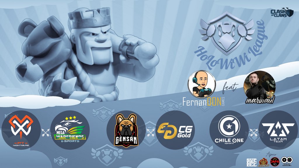 Hoy comenzamos el camino en <a href="/holowiwi_coc/">HoLoWiWi</a>  en contra de @ChileOne_Coc liderado de una amiga <a href="/C_Abril_/">CONCHI ABRIL</a> … La transmisión a las 7:20 pm 🇲🇽 en los canales de <a href="/FernanDONGames/">FernanDON Games</a> &amp; <a href="/marinaul/">marinaul</a> Con todo equipo! #GoLatamTeam