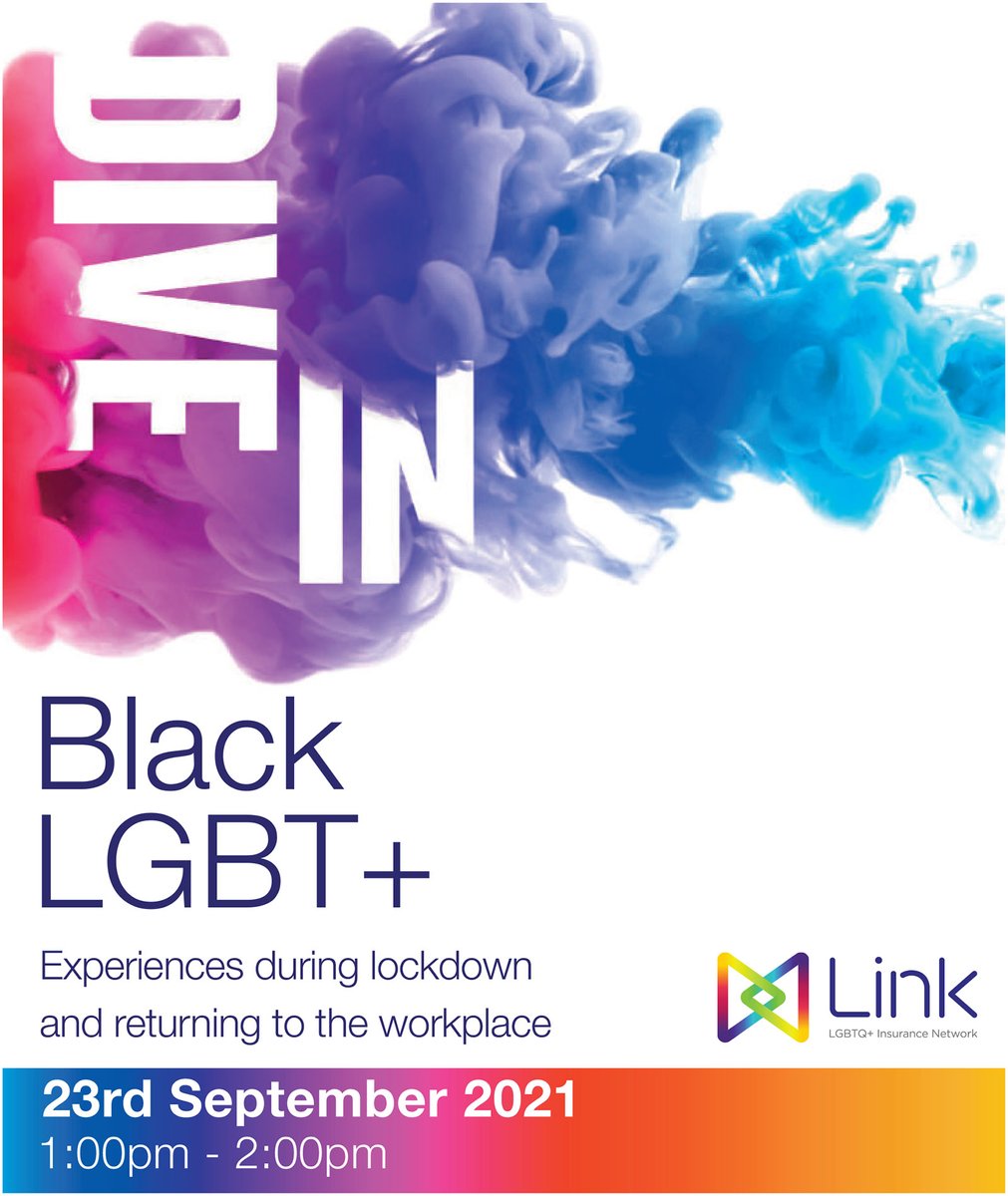 One week today! #DiveInFest Black Lgbt+ Experiences During Lockdown and Returning To The Workplace hosted by @challcon full details here lgbtinsurancenetwork.co.uk/portfolio-item…