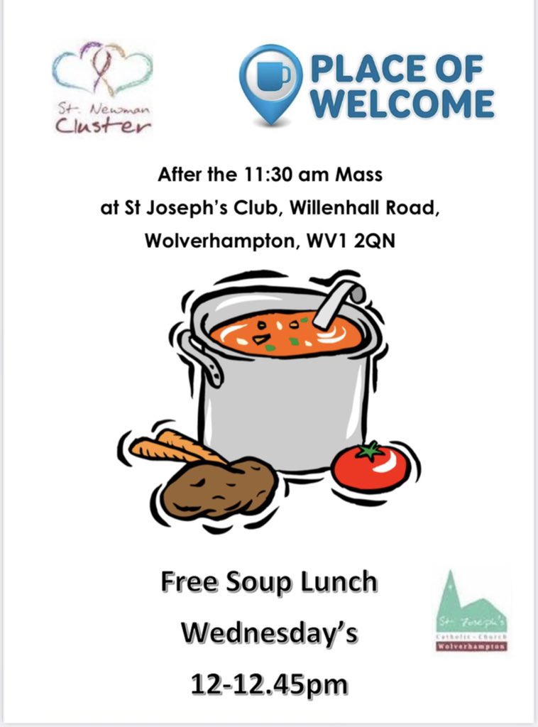Starting this Wednesday. All welcome. #stnewmancluster @impactpoverty <a href="/PlacesOfWelcome/">Places of Welcome</a>