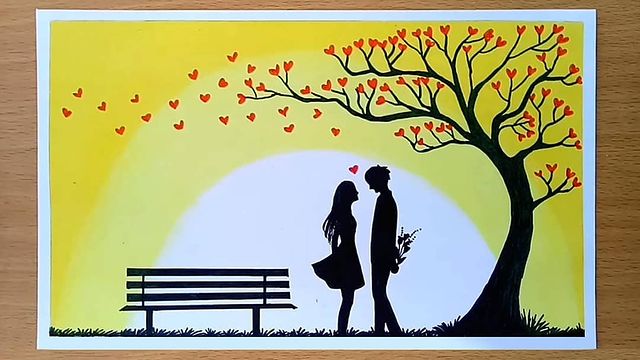 Romantic couple art print, minimalist line drawing of a man and woman, romantic  drawing, couple art Drawing by Mounir Khalfouf - Pixels