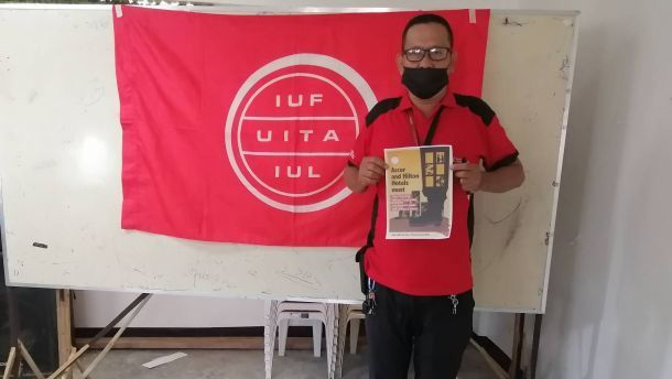 JusticeMyanmar's tweet photo. .@Accor not bothered about 1088 ppl killed by #Myanmar junta. Biz as usual while the junta commits heinous crimes. Since 2013 Accor's been in biz w/ Max Myanmar, providing funds to support #Rohingya genocide. Solidarity from @iufap! B'ground: https://t.co/e4G1kEDp5i #DemocracyDay https://t.co/r4G1v9PfjM