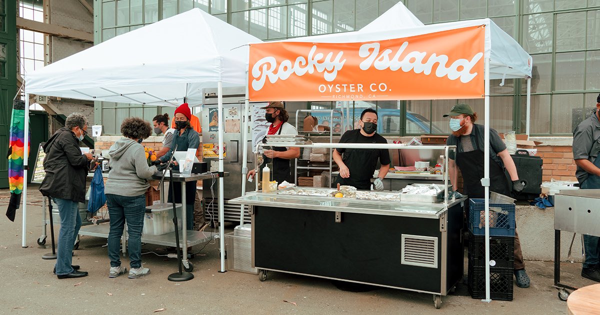 Assemblemarket1's tweet photo. Rocky Island Summer Fest! This Saturday 2-10 Pm on the Richmond Waterfront 
@CWPavilion 

Oysters, Bbq, Burgers, Beer, Cocktails, Dancing, and @theseshen Live from 7 to 10. https://t.co/3zkS4V7K3F
