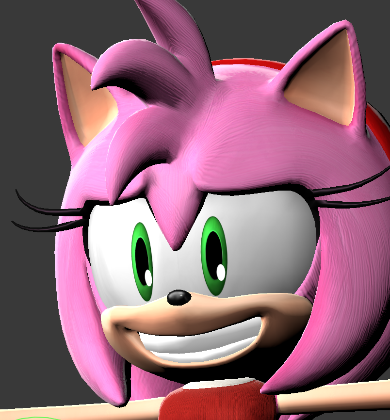 「Working on updating my amy model's mouth」|Nibroc.Rockのイラスト