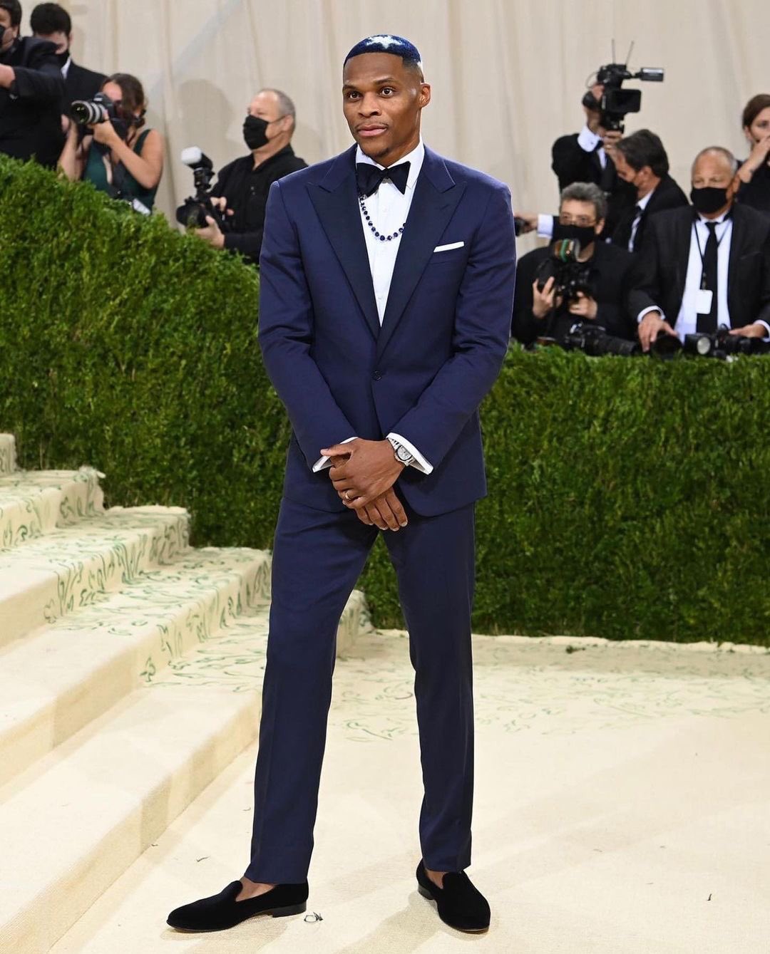 Russell Westbrook Dyed His Hair to Match His Met Gala Tux
