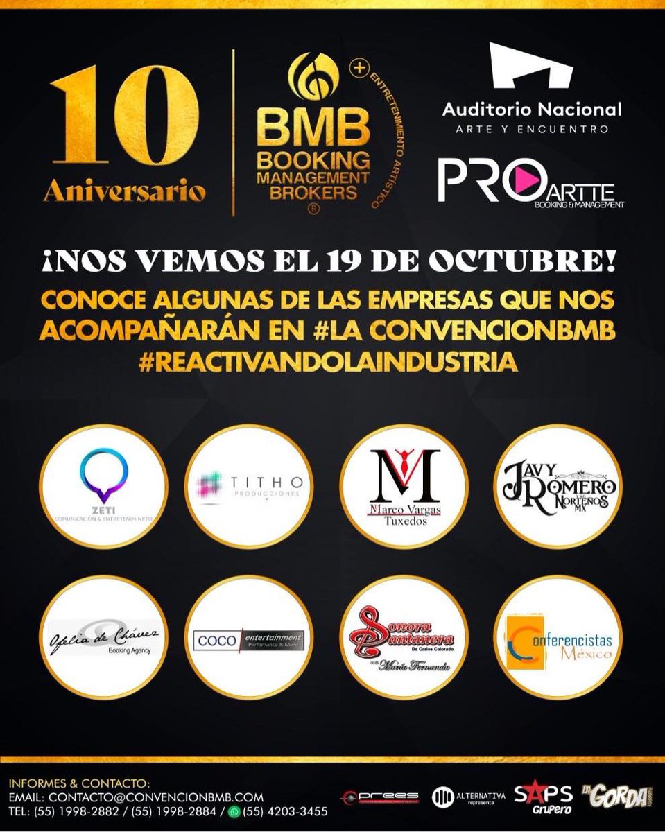 proartte_bmb's tweet photo. Este Gran evento que hacemos las oficinas de #artistas #Managers #booking #intermediarios #rp #promotores  para la gente del medio del entretenimiento #networking ya está disponible para ti
REACTIVANDO EL MEDIO DEL ENTRETENIMIENTO
#juntosdaldremosadelante https://t.co/H4JKwnT9dP
