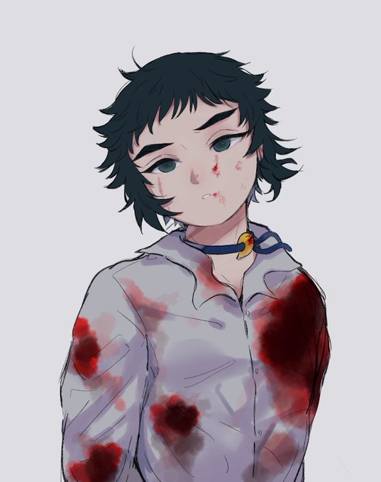 はしこさんがTwitterに投稿した獪岳(鬼滅の刃)のイラスト。