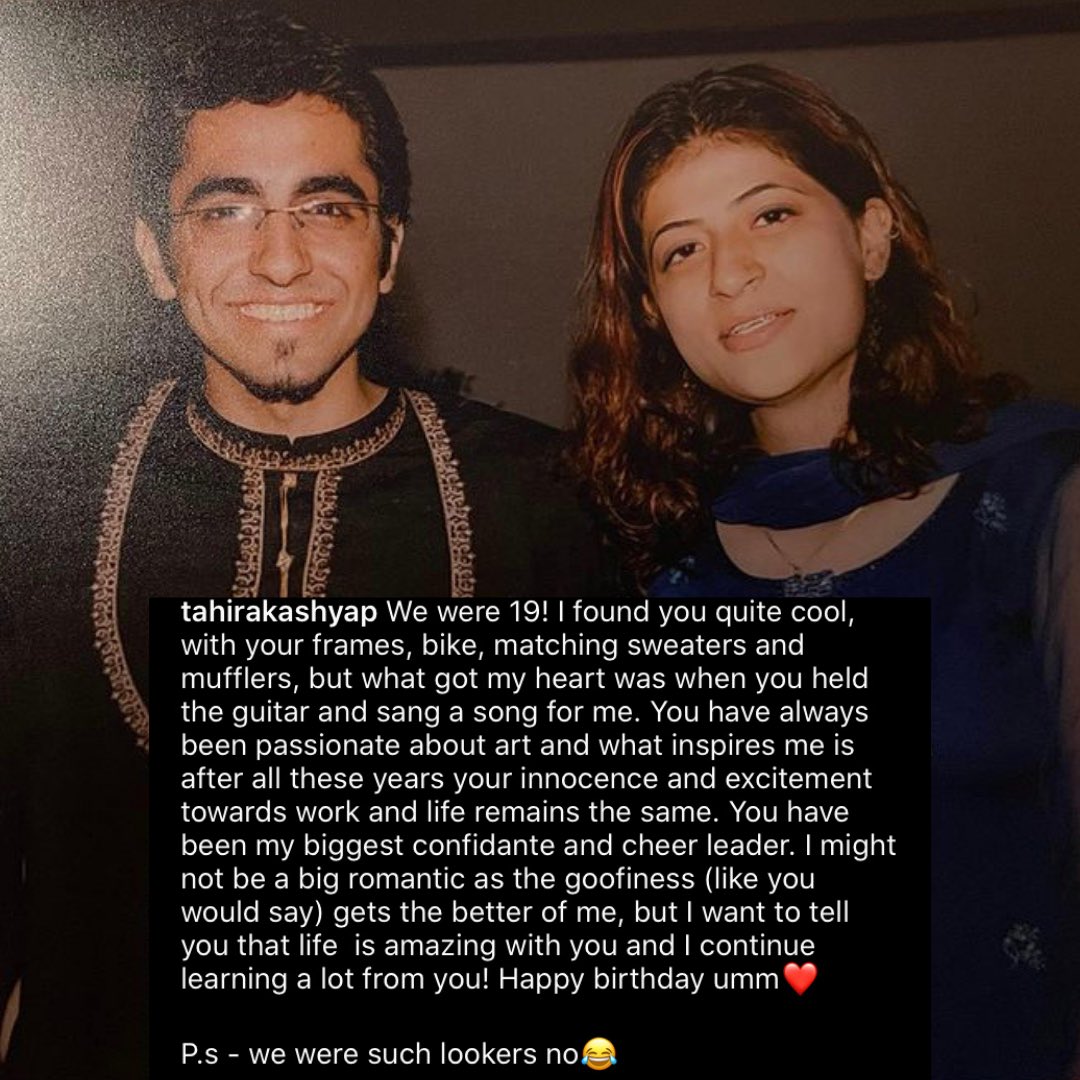 #TahiraKashyap pens a heartfelt note for #AyushmannKhurrana on his birthday.