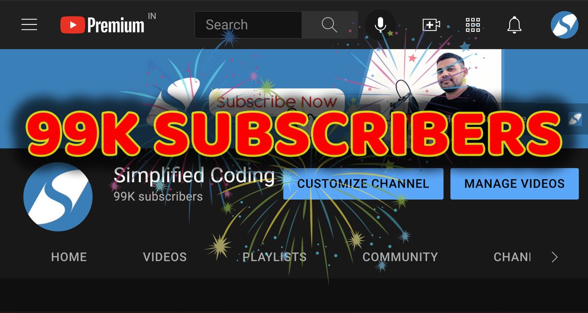 ProBelalKhan's tweet image. I would like to thank every person, who helped me reach 99K Subscribers โค๏ธโค๏ธ
Now, please help me to quickly get my #YouTube #SilverButton
Subscribe Now ๐๐ youtube.com/SimplifiedCodiโฆ
Thanks again everyone ๐๐
#SimplifiedCoding
#AndroidDev
