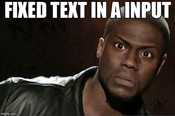 overflow_meme's tweet image. Fixed text in a input stackoverflow.com/questions/6917… #input #html #chakraui #reactjs #fixed