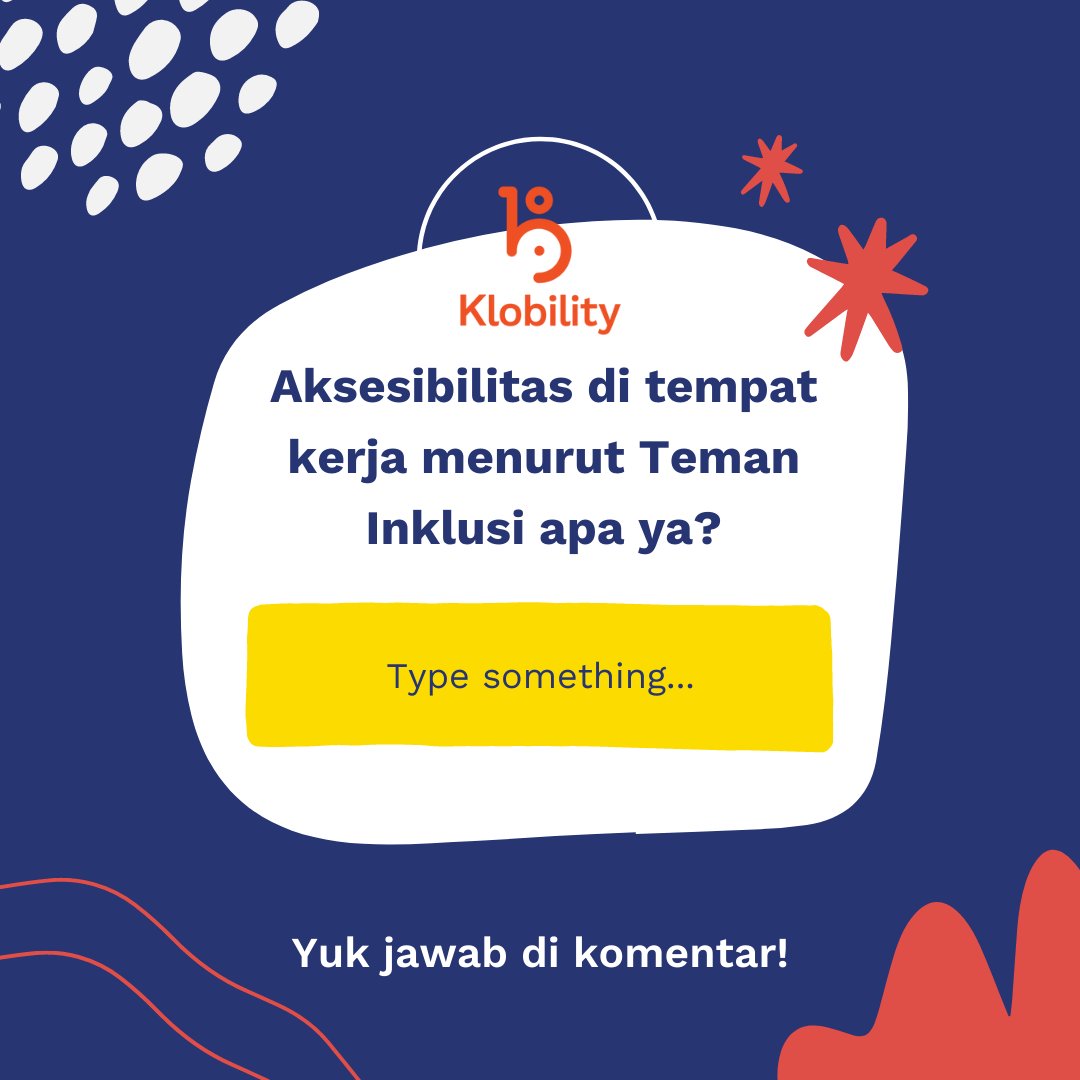 klobility's tweet photo. Aksesibilitas merupakan salah satu hal yang harus diperhatikan oleh perusahaan dalam menciptakan inklusivitas di tempat kerja.
#klobility #aksesibilitas #aksesibilitastempatkerja #perusahaaninklusi #keberagaman #disabilitas #kelompokrentan #disability #accesibility https://t.co/C79QRLXX94