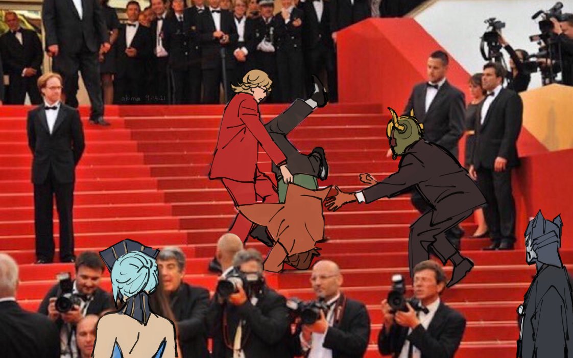 aakipple's tweet photo. Wild Tiger Has Fallen Down The Stairs at the Met Gala https://t.co/J25pi6HKjv