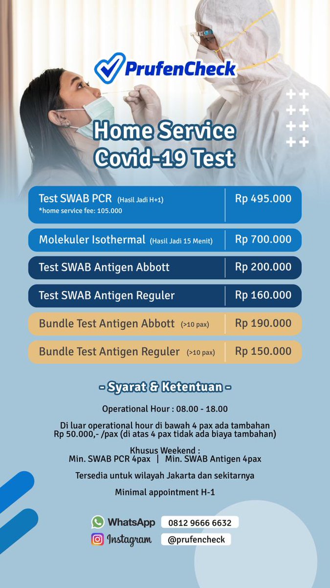oguyitem's tweet photo. follow ig @prufencheck 
#swabtest #ishotermal #pcr #antigenregular #antigenabbot #homeservice #personal #corporate #suratketerangan #terafiliasidengan #nar #PeduliLindungi #kemenkesRI
More Info 081296666632 Wa Only https://t.co/Y4qCnIsNN9