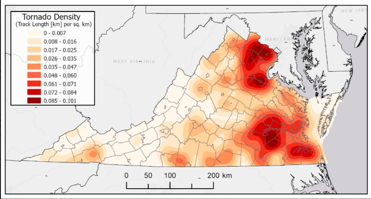 ISPRS_IJGI's tweet image. Exploring Spatial Patterns of #Virginia Tornadoes Using #KernelDensity and #SpaceTimeCube Analysis (1960–2019)
by Michael J. Allen, Thomas R. Allen, Christopher Davis  and @ODUGIS
 #SpatialAnalysis
full paper mdpi.com/2220-9964/10/5…