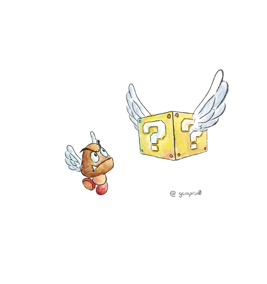 Casteroelho's tweet photo. Sketch 14092021-1
#fanart #goomba #paragoomba #flying #questionblock https://t.co/x1yoTTsdCH