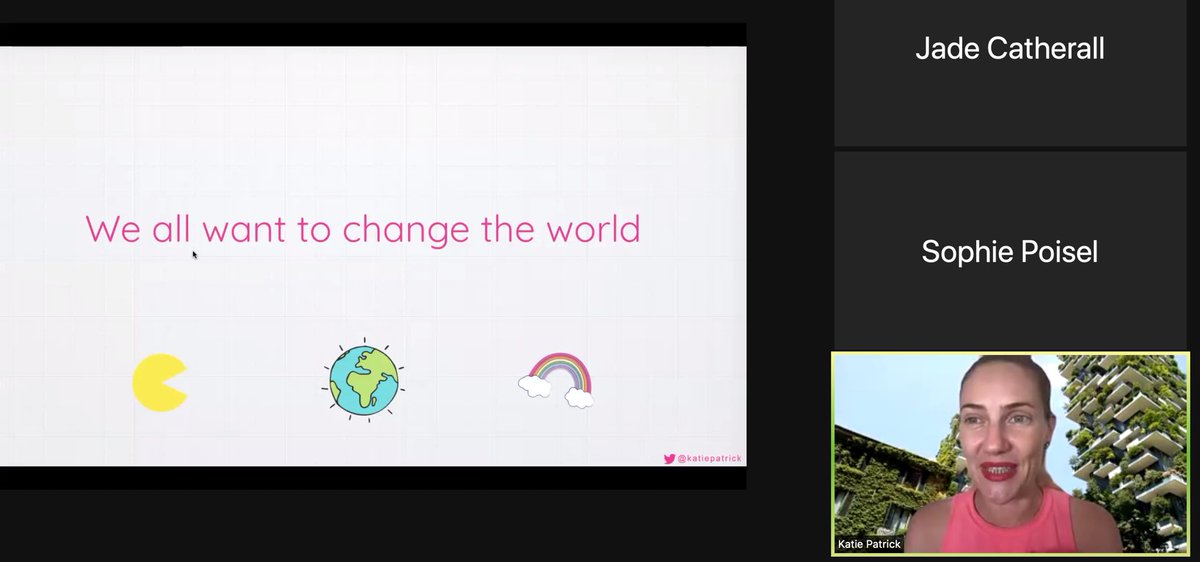 sophiepoisel's tweet photo. Thanks @katiepatrick for an absolutely inspirational launch into #EarthImaginationDay -a whole week for us. @LindfieldLearn are excited to create their #ecotopias inspired by your #imagineproject toolkit.Excited for future collaborations with you too #sustainability #gamification https://t.co/BkVBo96kwB
