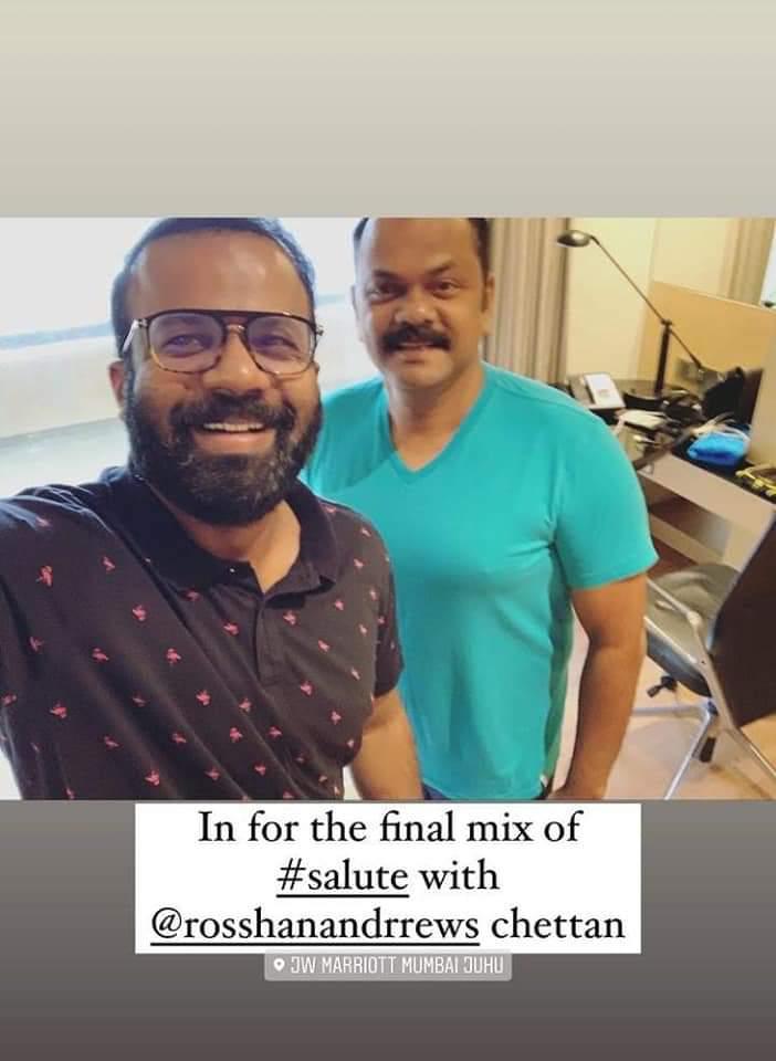 #Salute Final Mix Happening Now!! So Far Good Reports for the Film 👏👏 
#DulquerSalmaan #RosshanAndrrews #JakesBejoy #BobbySanjay #SreekarPrasad #Investigation