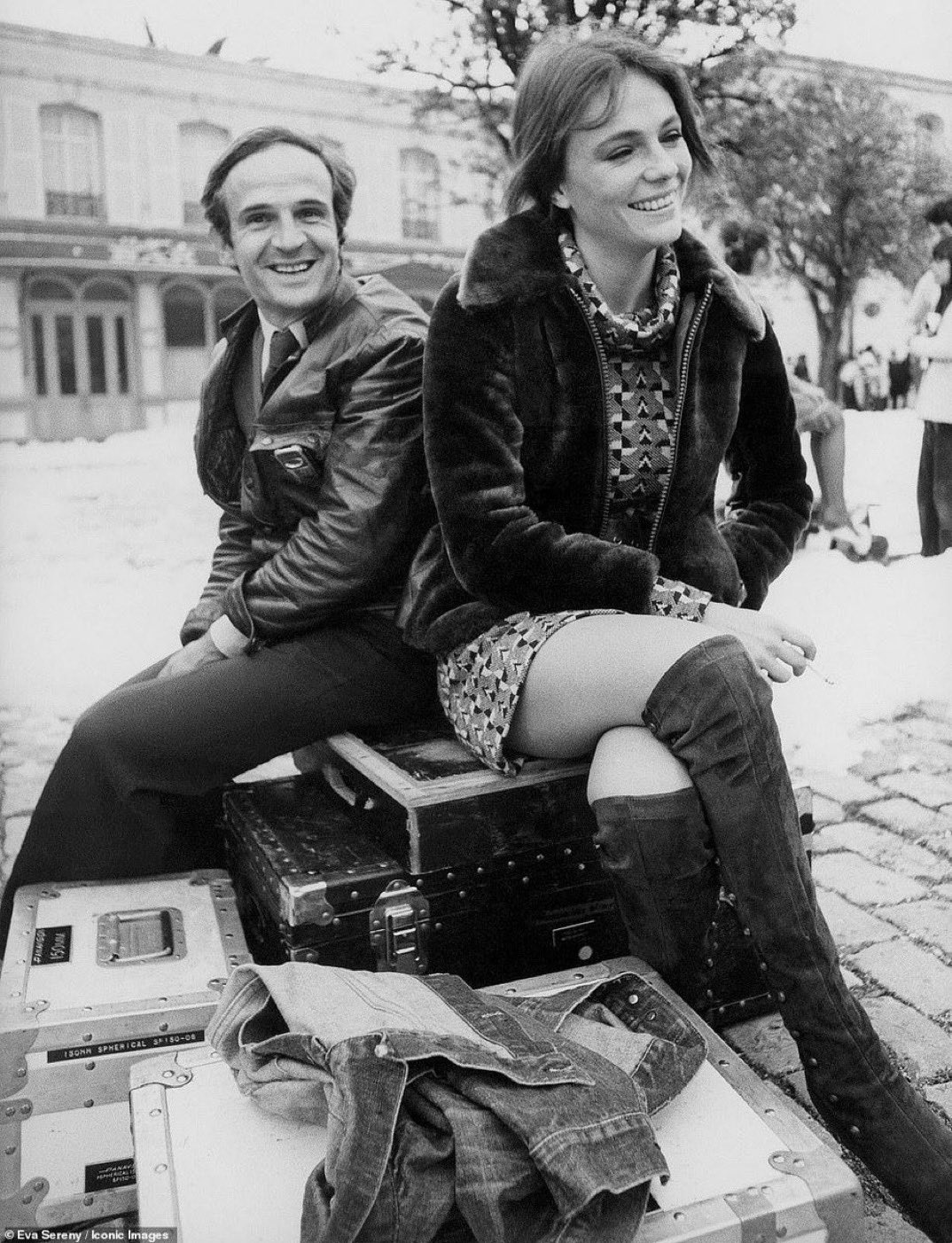 Happy birthday, Jacqueline Bisset. Seen here with Truffaut on the set of Day for Night. 