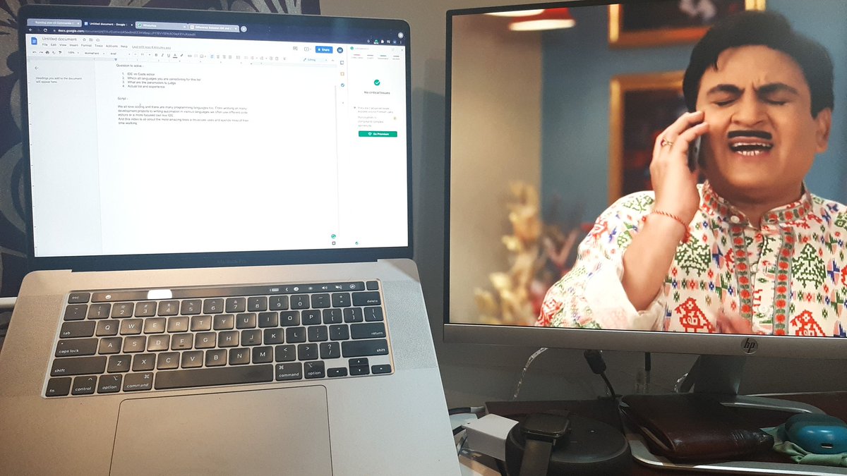 code_devops's tweet image. How many of you watch your favorite show while working😛.
#robotics #dev #javascript #fullstackdeveloper #programmer #webdevelopment #programmermemes #game #pycoders #programmeminceur #nodejs #anonymousindonesia #devlife #programminglife #cyber #webdev #TarakMehtaKaOoltahChashma