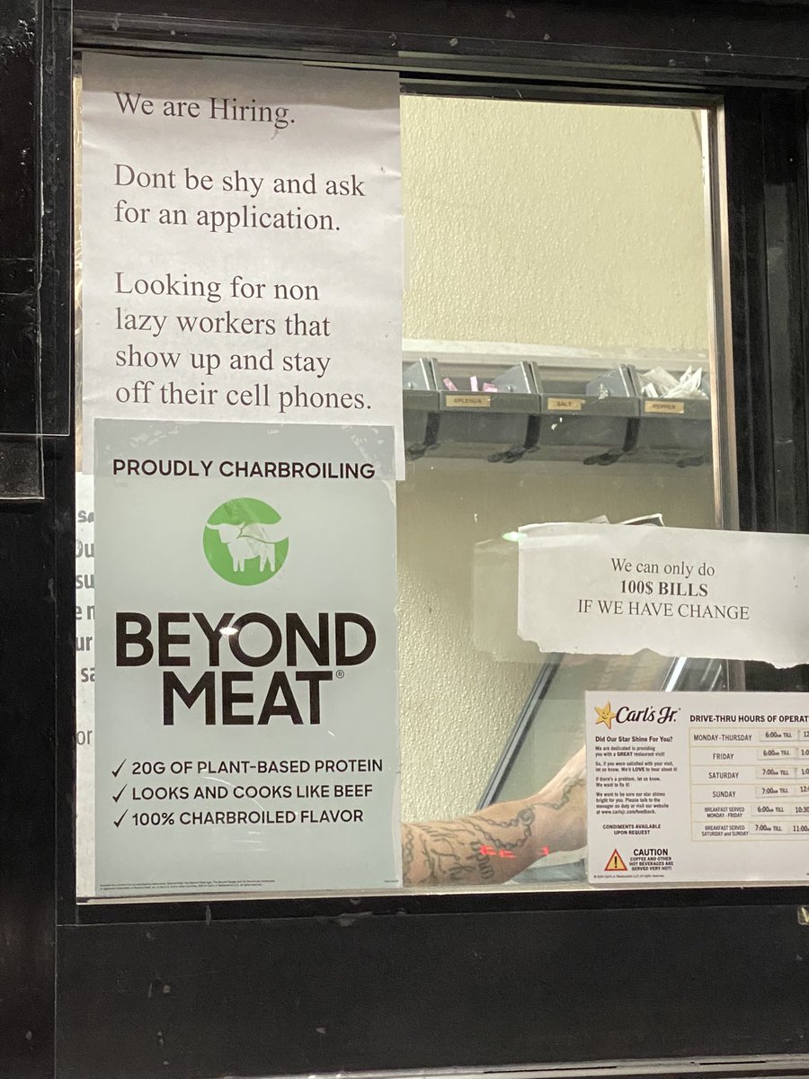 deadworldz's tweet photo. @CarlsJr This says a lot about what you believe about employees as a brand. #livablewages #wearenotyourworkhorse #corporategreed https://t.co/UhbFpxYsgG