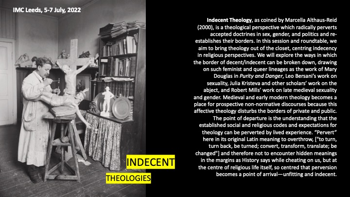 davidcrangel's tweet image. @ladymede  and I are looking for indecent contributions to medieval theology which pervert previous assumptions about the *religions* - plural intended -of the Middle Ages #medieval #medievaltwitter  #indencent #nuntastic Please RT and Circulate! #cfp 
@IMC_Leeds