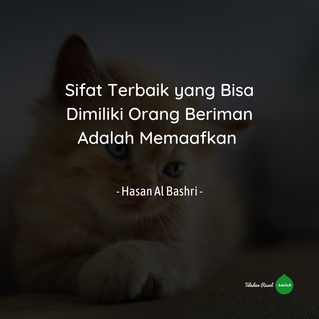 Karena teladan kita adalah Rasulullah, sosok yang sangat mudah memaafkan #TeladanRasul #maaf #muslim