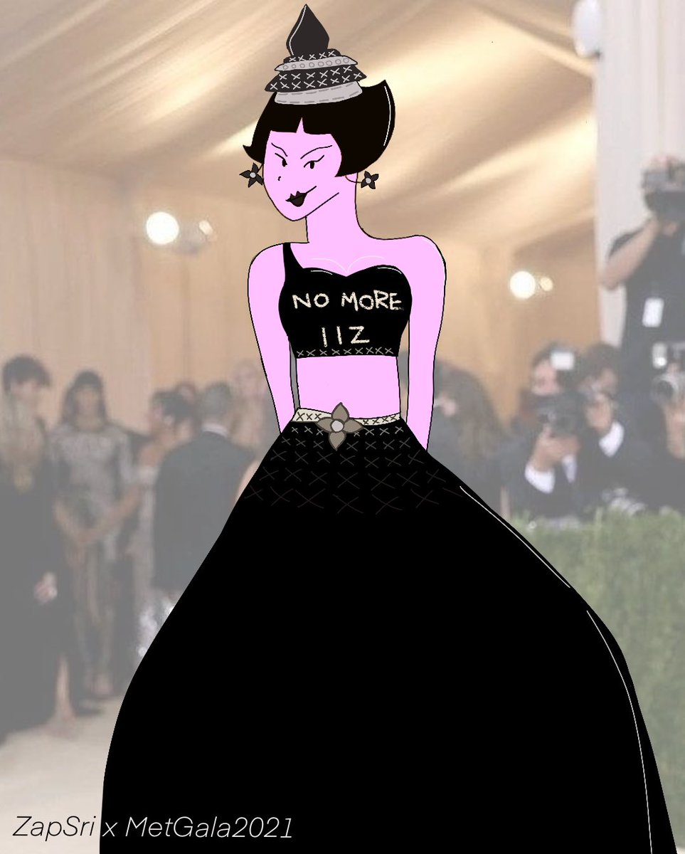 Only Thai girl on  #MetGala2021
With her Thai dress by No More IIZ brand