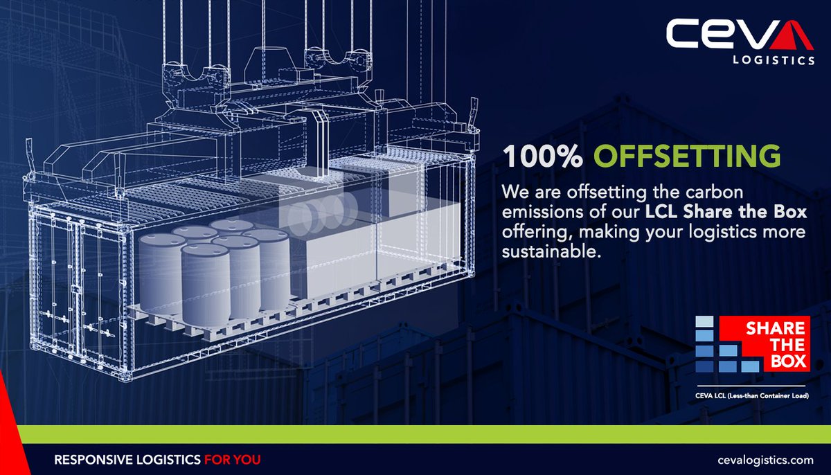 cevalogistics's tweet image. 🍃 It is now more sustainable to #SharetheBox! We are #offsetting 100% of our #LCL offering, reducing our customers&apos; carbon footprint at no additional cost to them.
Read more: cevalogistics.com/en/news-and-me…

#CEVALogistics #ResponsiveLogisticsforYou #Sustainability  #BetterWays
