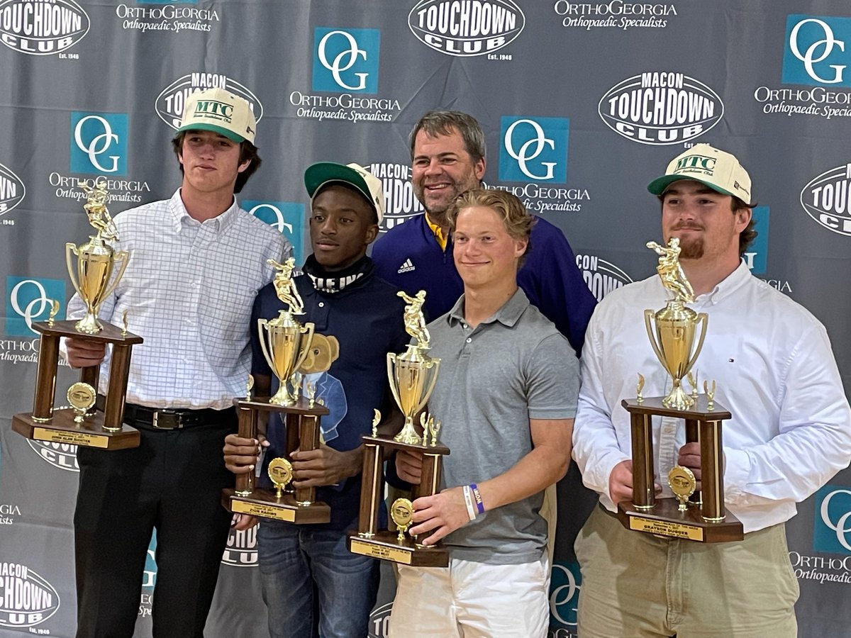 The first Macon TD Club honorees? <a href="/GriffinGreen_22/">Griffin Green</a> <a href="/ZionRagins/">ZionRagins</a> <a href="/Sh1fty_T1/">Travion Solomon</a> <a href="/CauleyColeman/">Coleman Cauley</a> <a href="/24Butts/">Kobe Butts #34</a> <a href="/EvanWes30996352/">Evan West</a> <a href="/jarichter18/">John Alan Richter</a> @AkhoriJ7.  Details in The Central Georgia Sports Report, centralgasports.com.