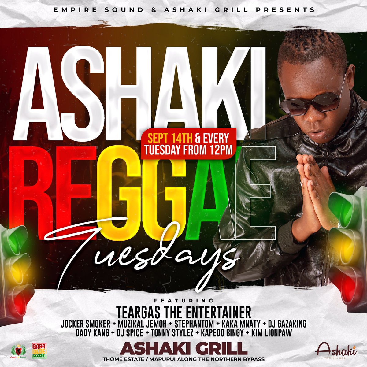 Leo tuko @_ashakigrill THOME along the Northern ByPass #AshakiReggaeTuesdays see you there
