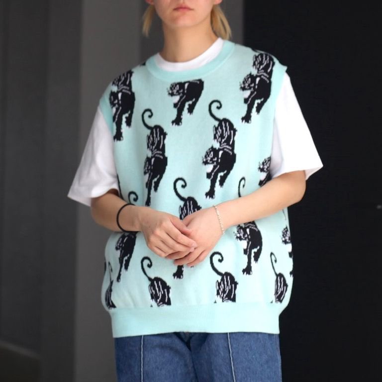 【国内即発送】 ttt msw Panther Knit Vest (L) ニット/セーター
