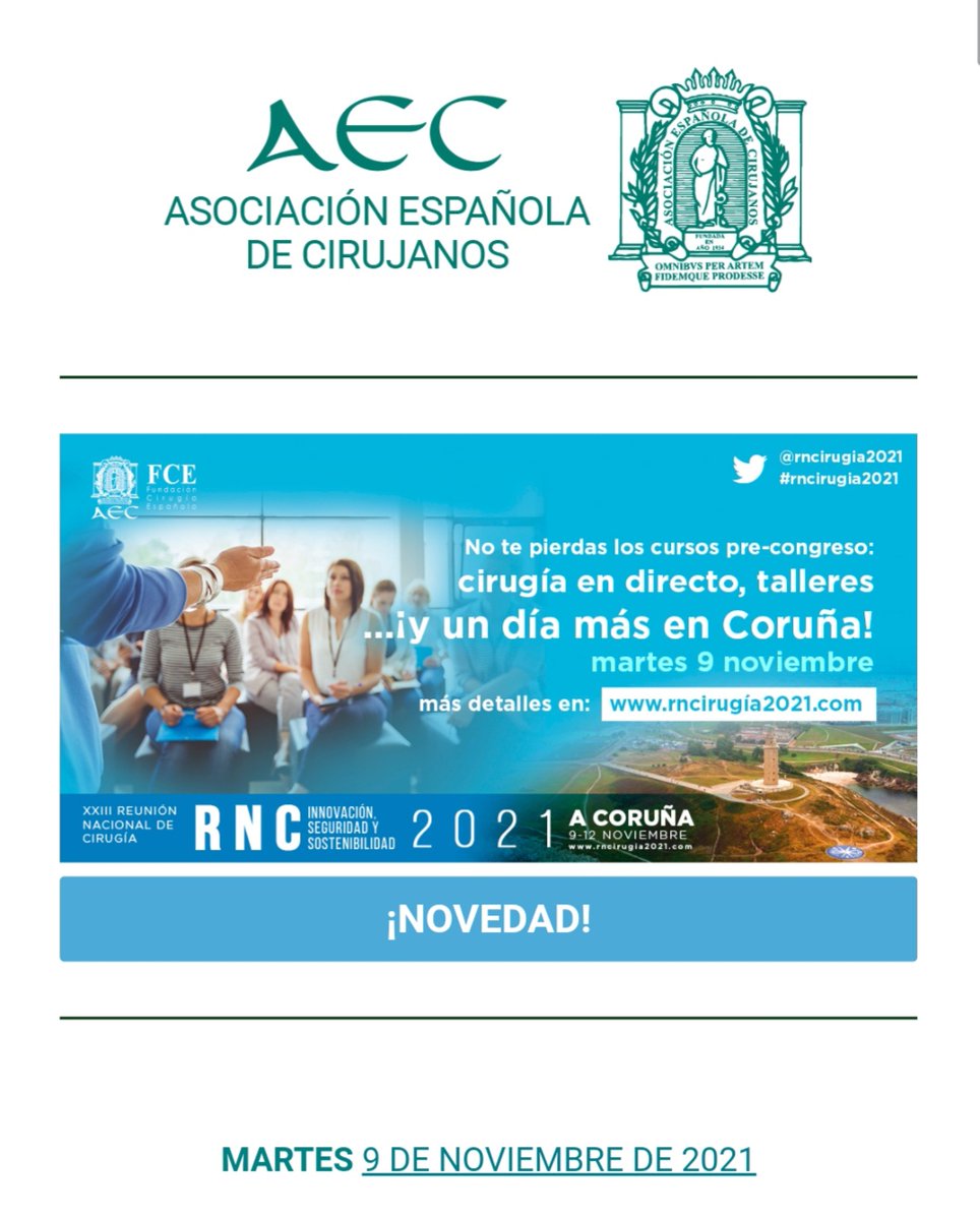 aec_Patologíamamaria (@aec_mama) on Twitter photo 🗣️ No os lo podéis perder!! Curso precongreso en <a href="/rncirugia2021/">rncirugia2021</a> el Martes 9 de Noviembre con grandes profesionales e invitado especial #OportunidadEnMama #RNCirugia2021 <a href="/aecirujanos/">aecirujanos</a> 🗣️ No os lo podéis perder!! Curso precongreso en <a href="/rncirugia2021/">rncirugia2021</a> el Martes 9 de Noviembre con grandes profesionales e invitado especial #OportunidadEnMama #RNCirugia2021 <a href="/aecirujanos/">aecirujanos</a>