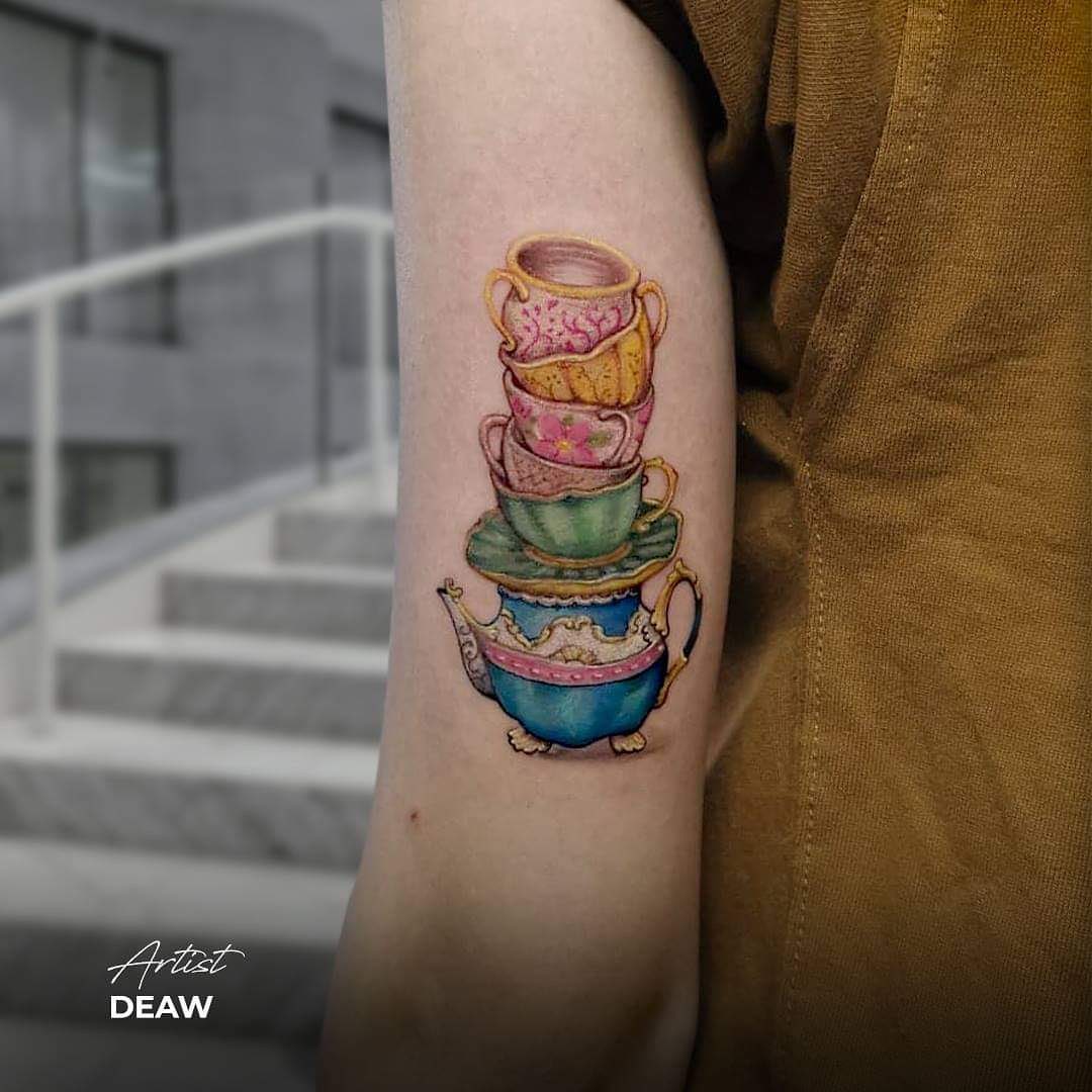 Alice In Wonderland Teacup Tattoo