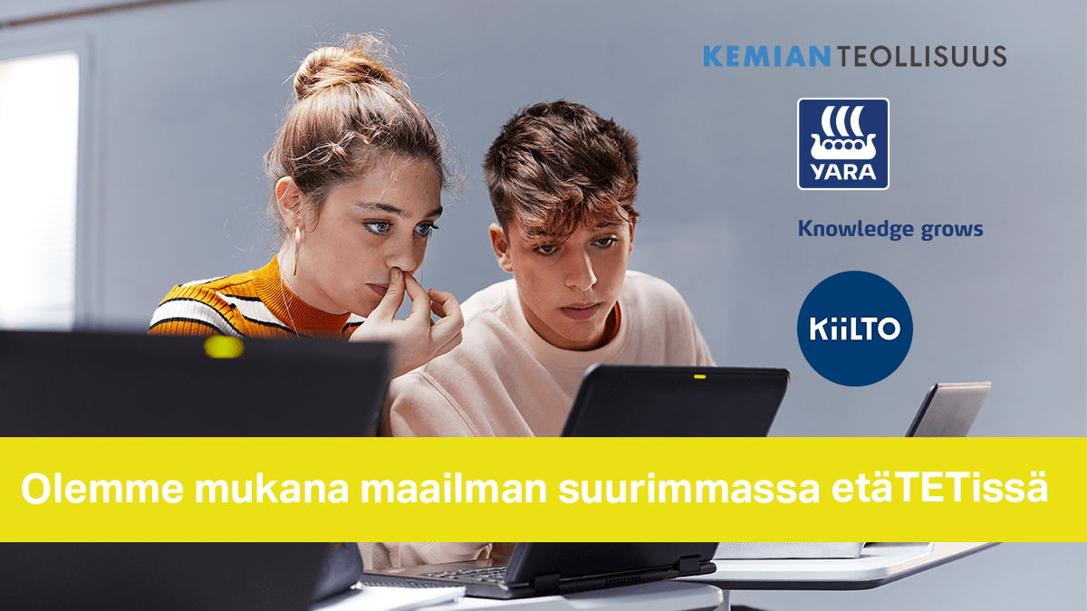 Kemianteollisuu's tweet photo. .@Kemianteollisuu on osa maailman suurinta etäTET-jaksoa. 24.11. päästään mm. kurkistamaan @YaraSuomi Siilinjärven ja @Kiilto ´n työympäristöön ja ymmärtämään, miten kemian avulla torjutaan ilmastonmuutosta. @aulipiiparinen @TATtalks 
https://t.co/PdAF6BxTG4 https://t.co/j9rBz6w5fO