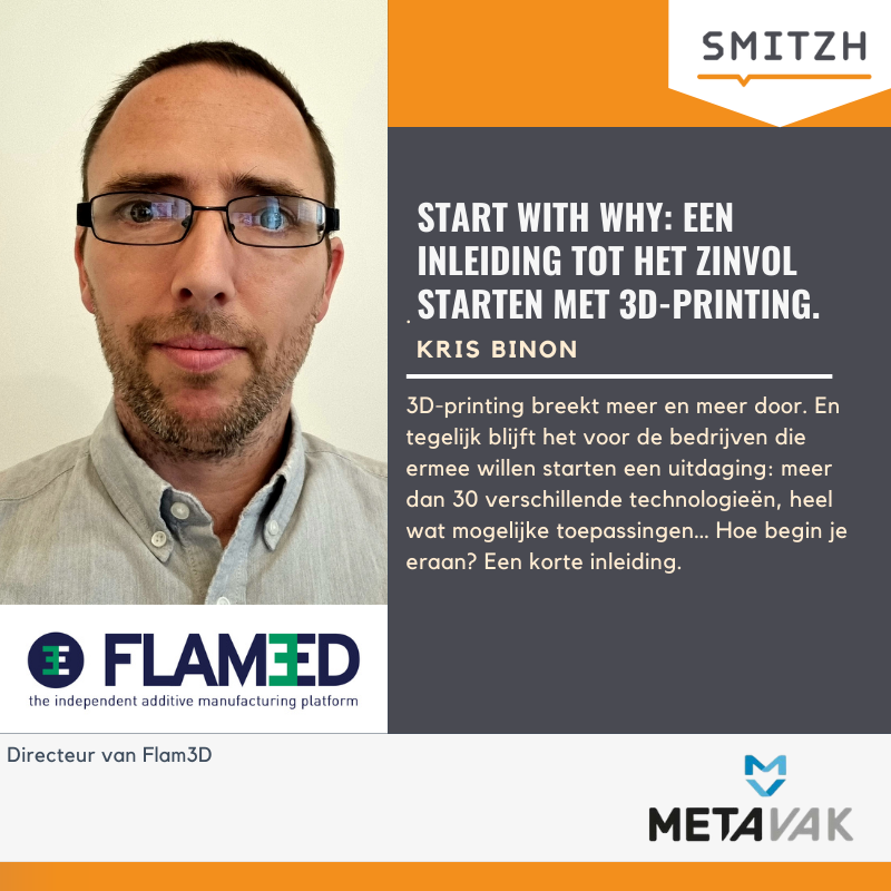 𝐊𝐞𝐧𝐧𝐢𝐬𝐩𝐫𝐨𝐠𝐫𝐚𝐦𝐦𝐚
Op woensdag 6 oktober praat Kris Binon van Flam3D je tweemaal bij in een mooie kennissessie over 3D-printen.

Wil je dit graag bijwonen bestel dan snel een bezoekersticket , sessies kun je vrij bezoeken: lnkd.in/djwtK-SY