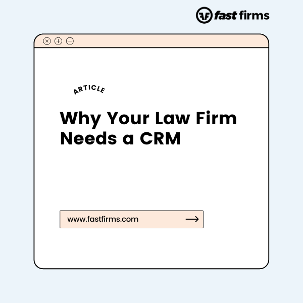 dantoombs's tweet photo. ***Why Your Law Firm Needs a CRM

In our experience growing law firms for over 10 years, most legal practices don't do lead generation and nurture to the extent that they should, primarily because they're busy doing other things: https://t.co/fkRd9RTTQR https://t.co/cgxleQvyLt