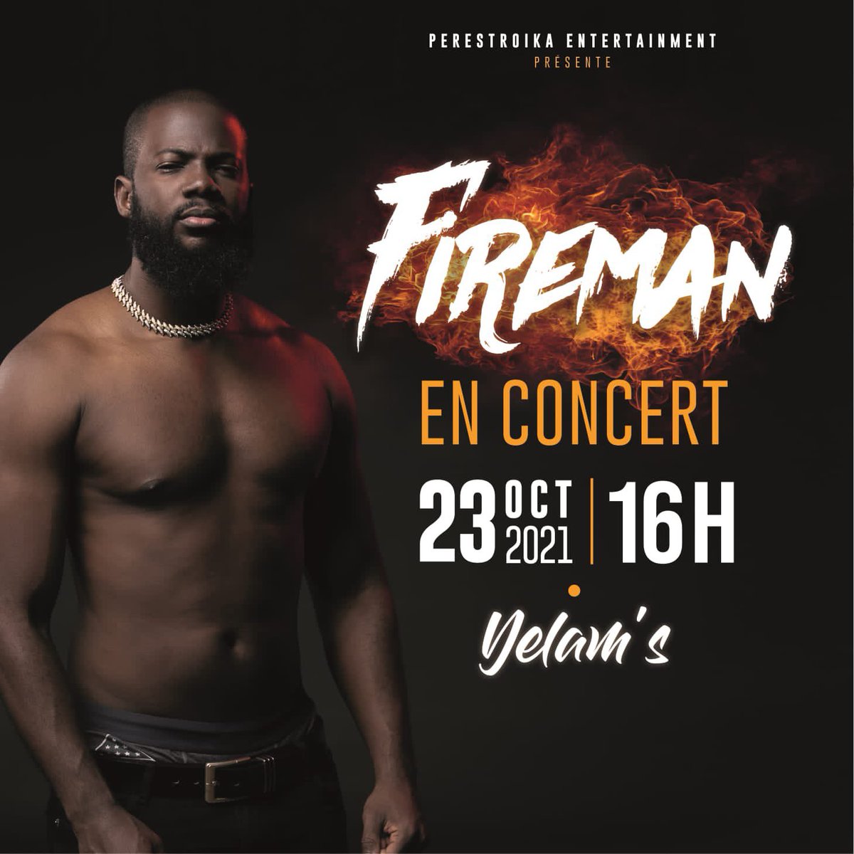 princemartial's tweet photo. Bonjour !!!!! 

#AppretezVous #ConcertFireMan23octobre #FireManPapa #Hephaistos #11Ruby #Perestroika #Sogbi https://t.co/j2JwwbcAK5