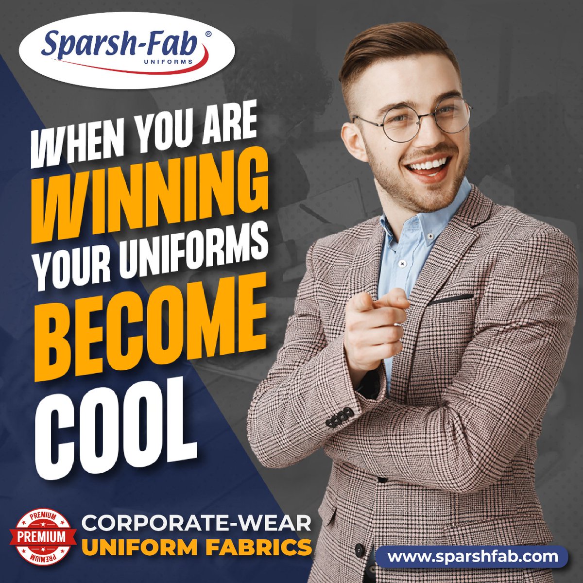 sparsh_fab's tweet photo. Get used to winning in your life with Premium Sparsh Fabric.
#premiumfabrics #uniformfabrics #corporateuniforms #sparshfab #winning #HindiDivas https://t.co/EUAE2O35Jb