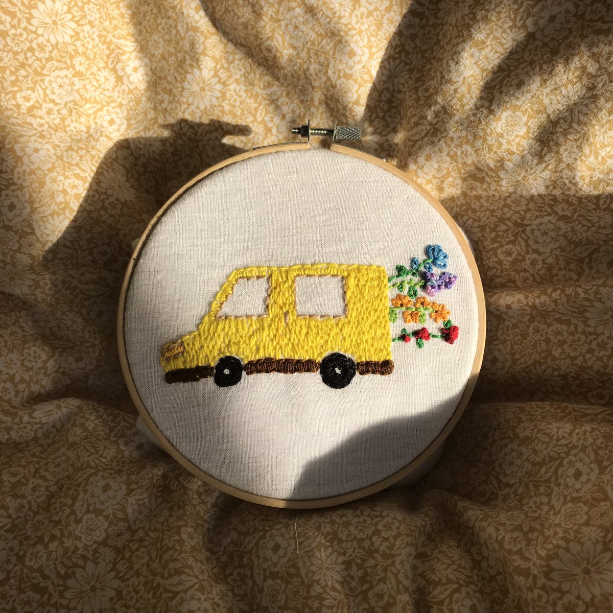 “I remember waiting every night for that van to come around &amp; yeah it had a massive impact” 
 embroidery of @One25Charity outreach van made by our lovely Cass. 
Find out more about this van’s lifesaving journey This Sat 28th sept. Things We Do Not Know, <a href="/CamdenPT/">Camden People's Theatre</a> link in our bio