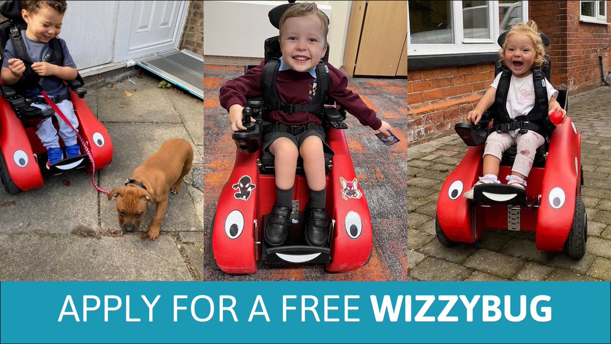 DesignabilityUK's tweet image. Through our #Wizzybug Loan Scheme we provide ⭐️FREE powered wheelchairs⭐️ to very young children (aged 14 months to approximately 4 years) throughout the UK and Northern Ireland. 

APPLY HERE👇👇👇
designability.org.uk/meet-wizzybug/…

Please RT to help get more #Wizzybugs to more children 🙏