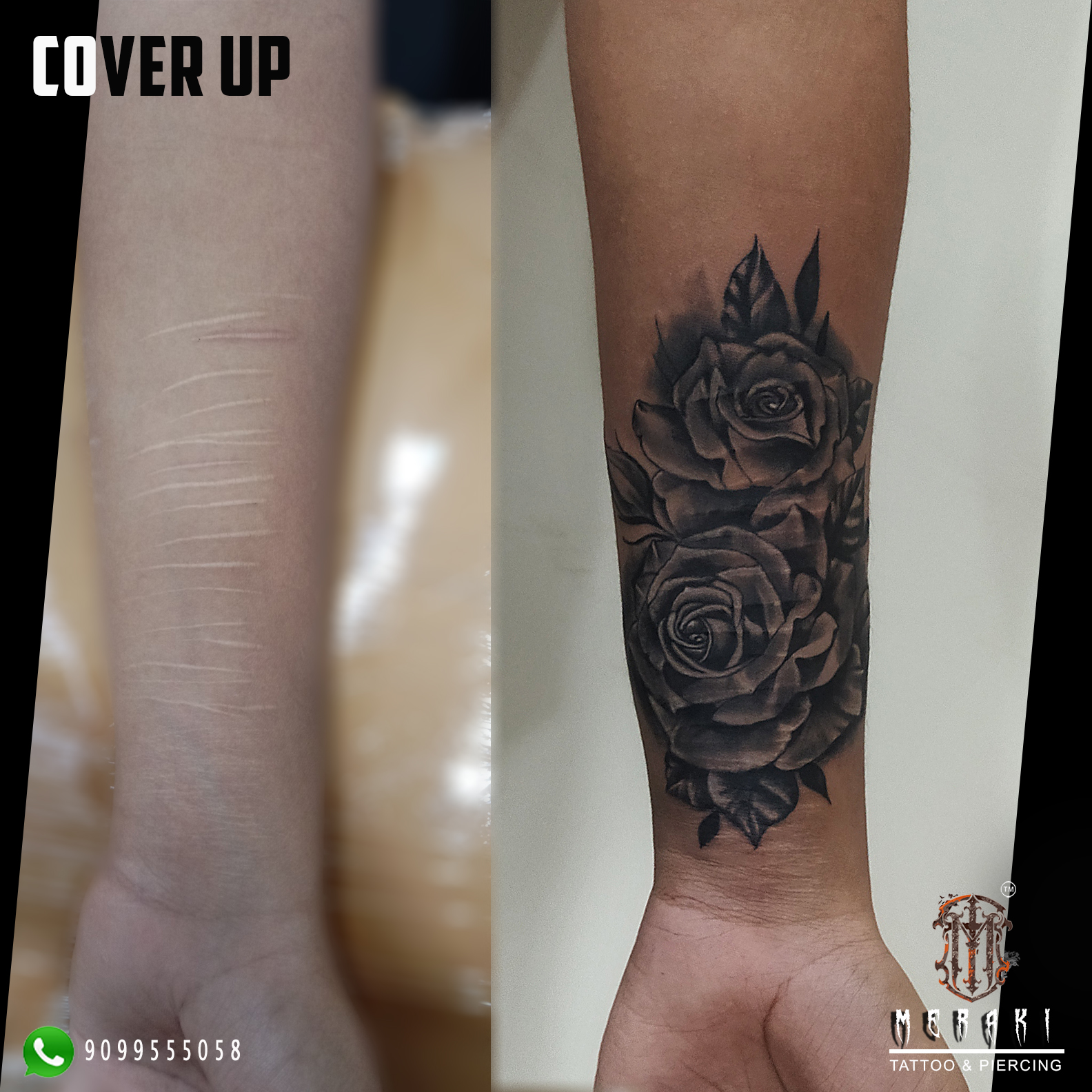 Share 73+ rose tattoo cover up super hot