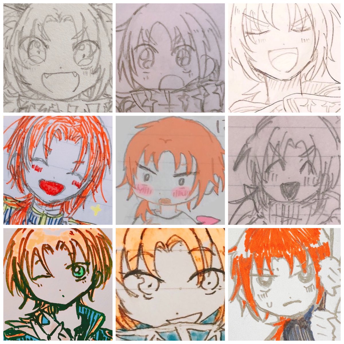 #9月14日は月永レオデビュー6周年 

気づいたらこんなに描いてました…
月永レオくん、どんな言葉を尽くしても足りないくらい大好きです。いつもいつも元気もらってます。本当にありがとう!! 