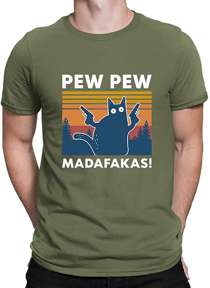 Camiseta divertida para empezar el día: amzn.to/3k4Rwbc

#PewPewMadafakas #camiseta #Camisetadivertida #gato #gatete