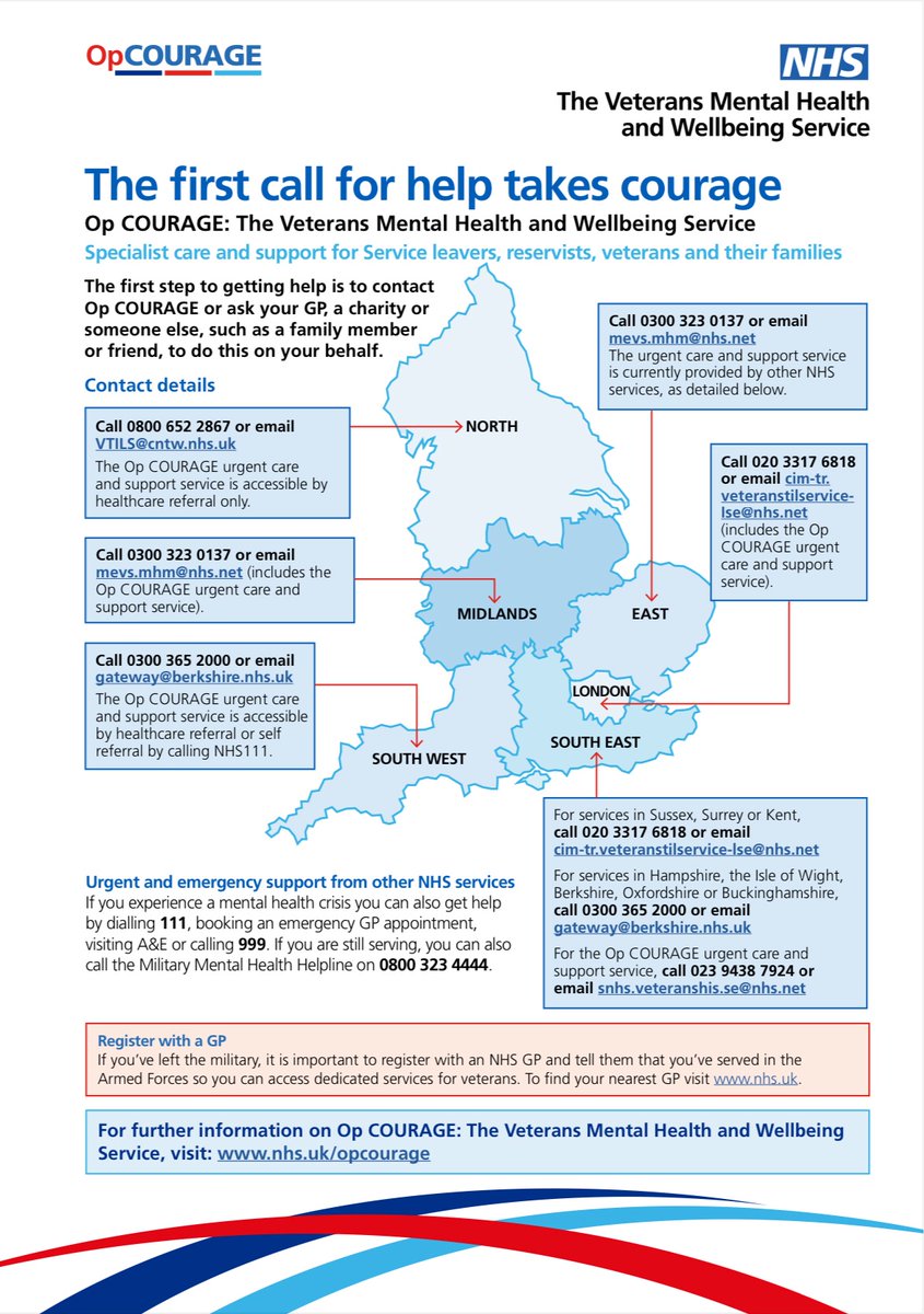 Op Courage - The Veterans Mental Health and Wellbeing Service 
nhs.uk/opcourage 
<a href="/NHSuk/">NHS</a>  <a href="/RAFHIVE/">RAF HIVE</a>