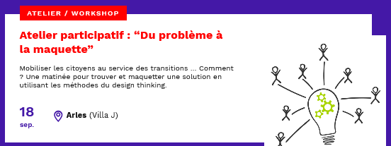 #FDW21 ➨ 𝗣𝗿𝗼𝗴𝗿𝗮𝗺𝗺𝗲 de la semaine
On fête le design sur tout le territoire !
6️⃣ 18.09 < Atelier participatif : “Du problème à la maquette” avec le PETR du Pays d'Arles
fdw-ana.fr/evenement/expo…
#fdw #arles #design #conference #designer #atelier