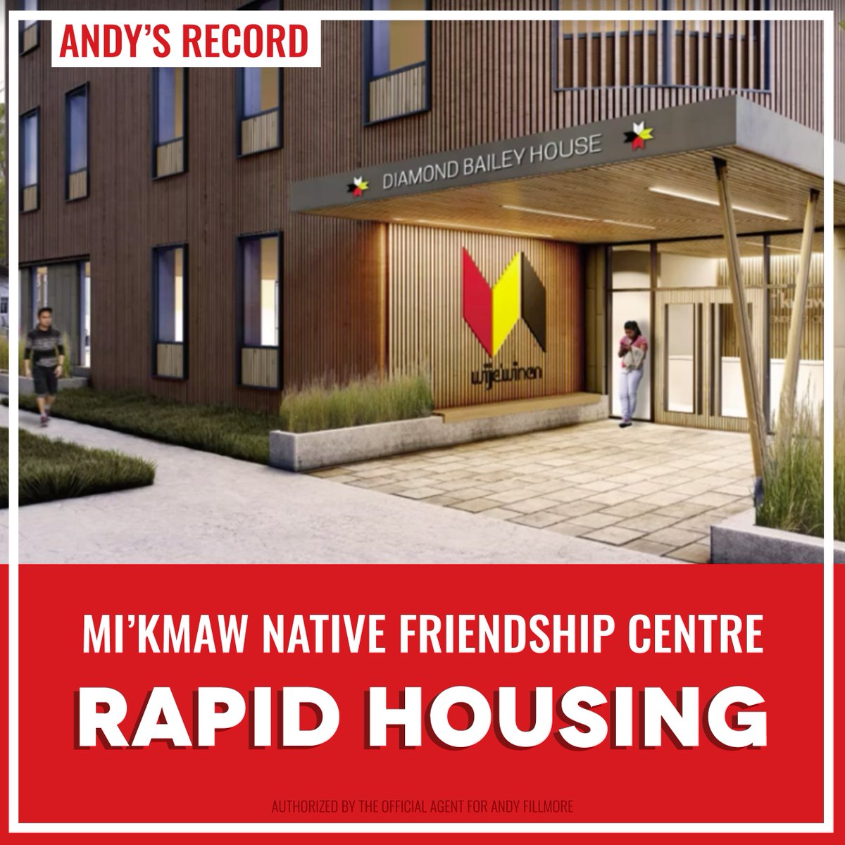 AndyFillmoreHFX's tweet photo. The Mi'kmaw Native Friendship Centre supports our urban Indigenous community through a wide range of social & cultural programs. Earlier this year, I was proud to see them secure funding through our Rapid Housing Initiative so they can expand these important services. #ForHalifax https://t.co/89hls4jBqw