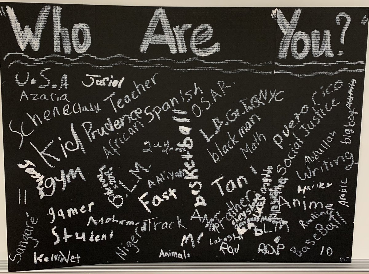 My 6th grade students from Oneida MS, Schenectady NY used the <a href="/GholdyM/">Gholdy Muhammad</a> “Who Are You” exercise. A great identity exercise. They already feel a sense of belonging